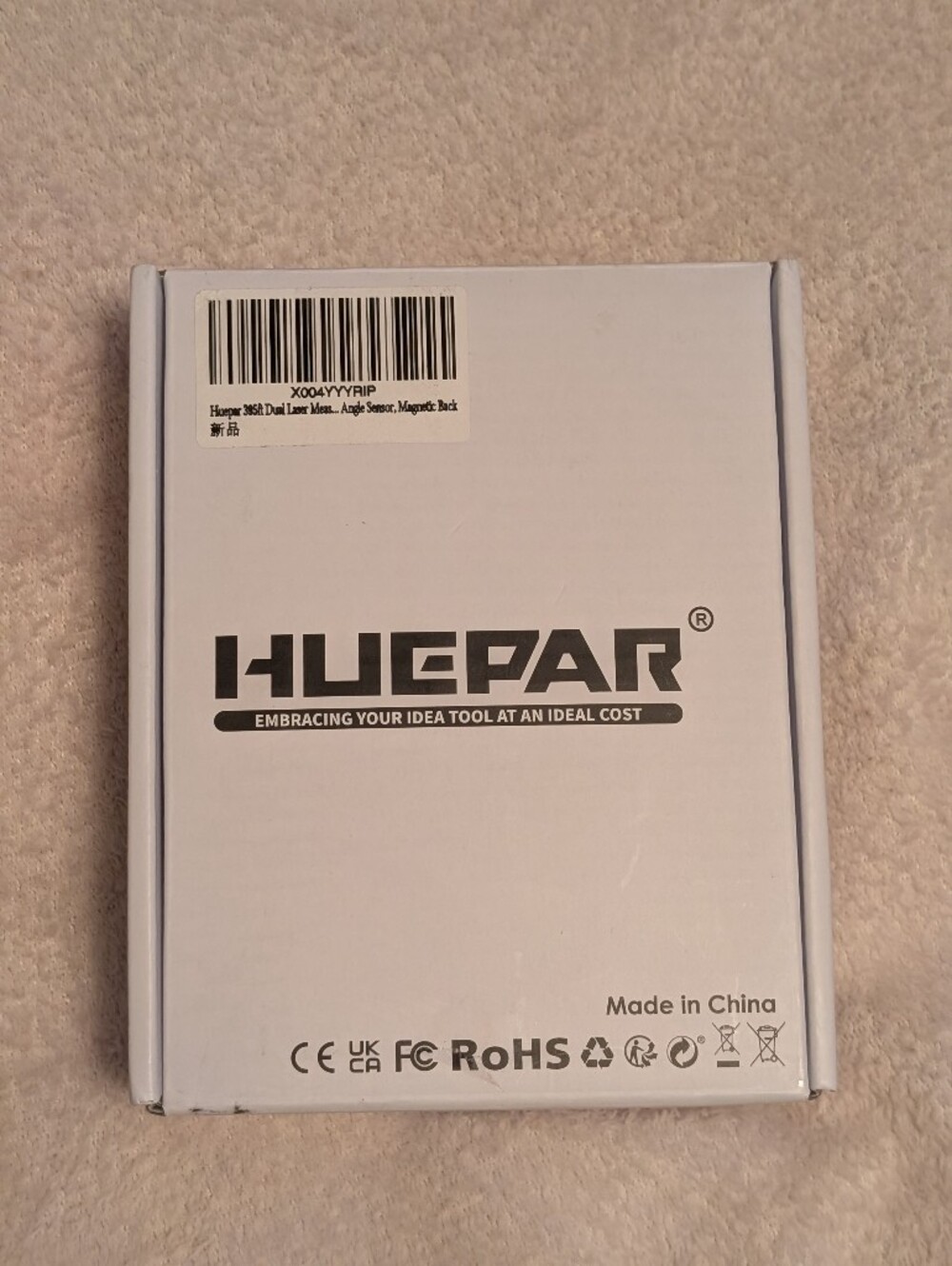 Huepar Dual Laser Distance Measure BLM-60-BT Bluetooth + Original Box Cords